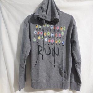 DELTA FLEECE, medium, alphabet / Christmas light design, hooded sweatshirt BNWOT